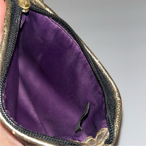 Coach Poppy Gold & Black Wristlet Wallet - Picture 4 of 5